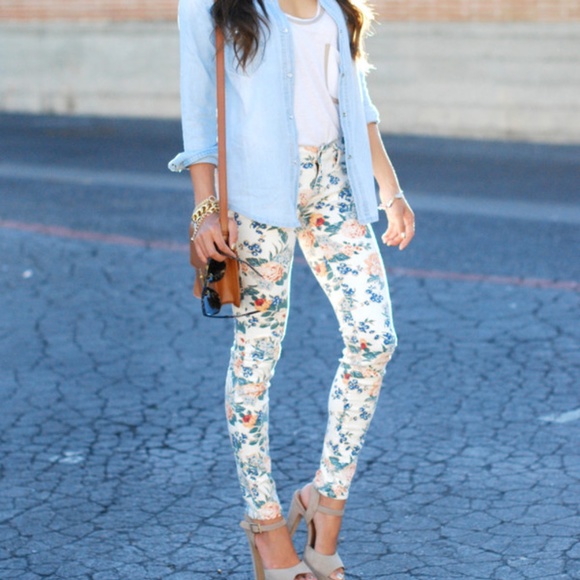 PacSun Denim - PACSUN Floral Jeans
